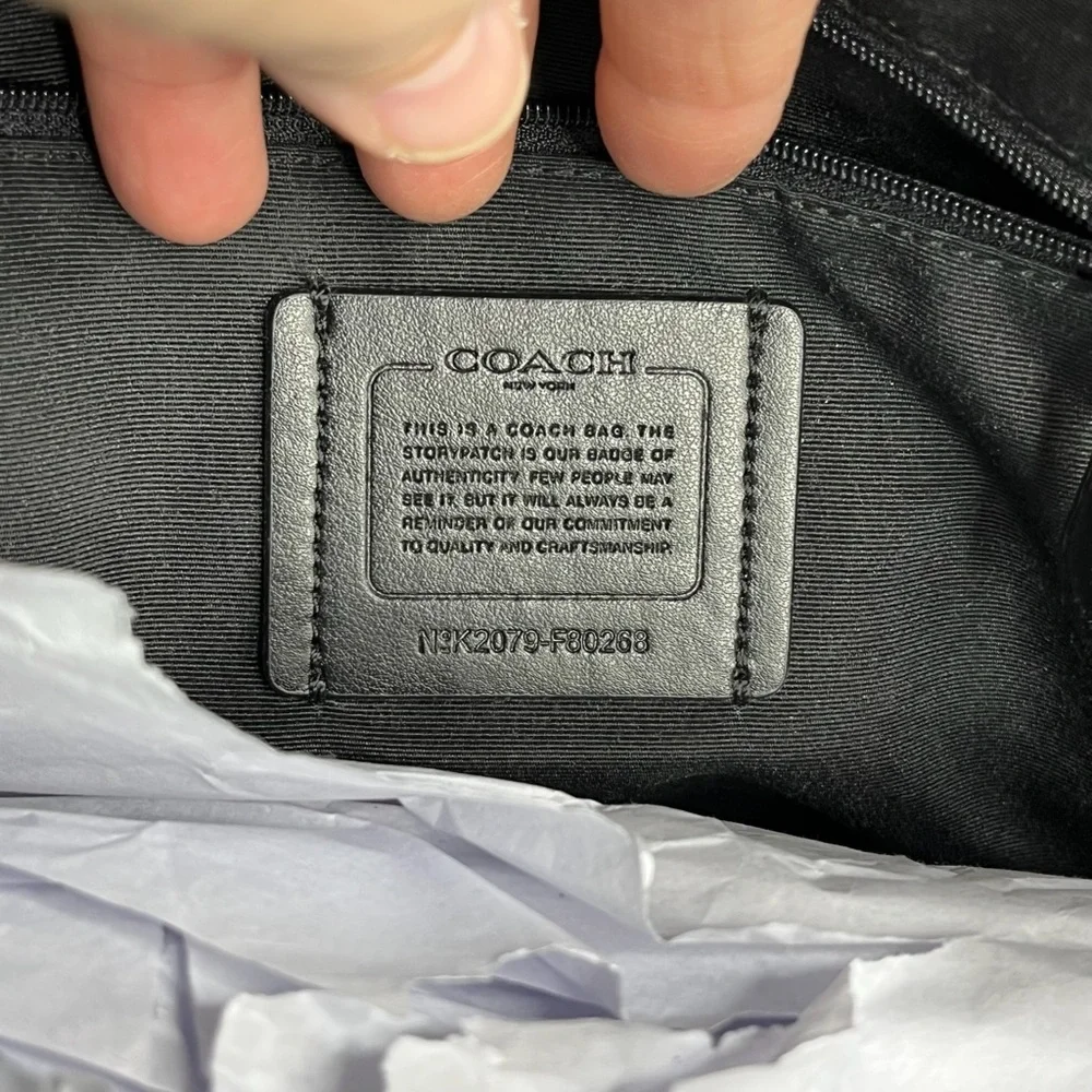 Coach Black Leather Shoulder Bag - Picture 9 of 16
